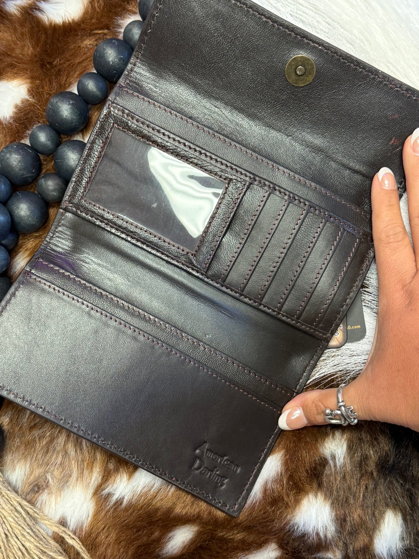 Crimson Canyon Tooled Wallet