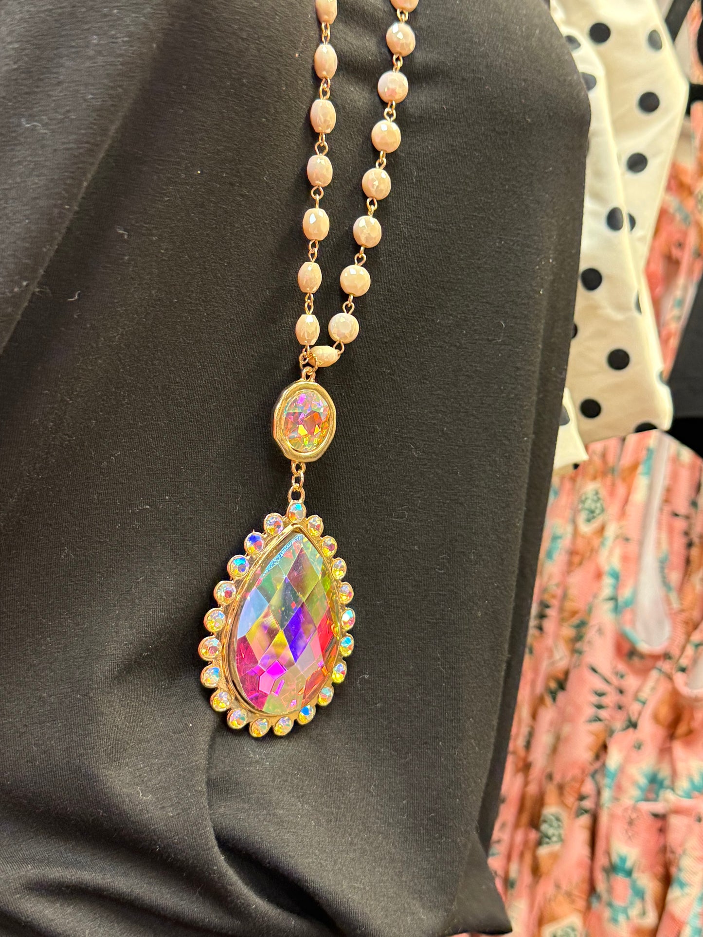 Prismatic Pearl Necklace