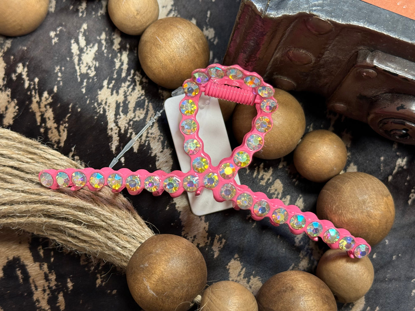 Pink Sparkle Metal Clawclip