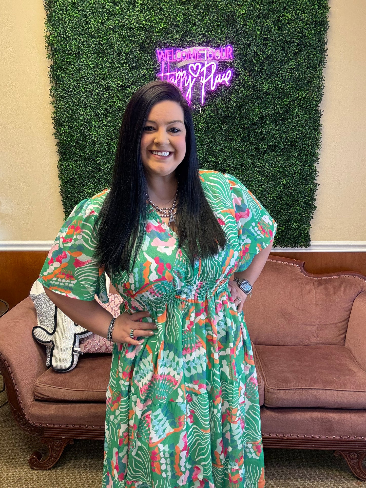 Jade Paradise Midi Dress