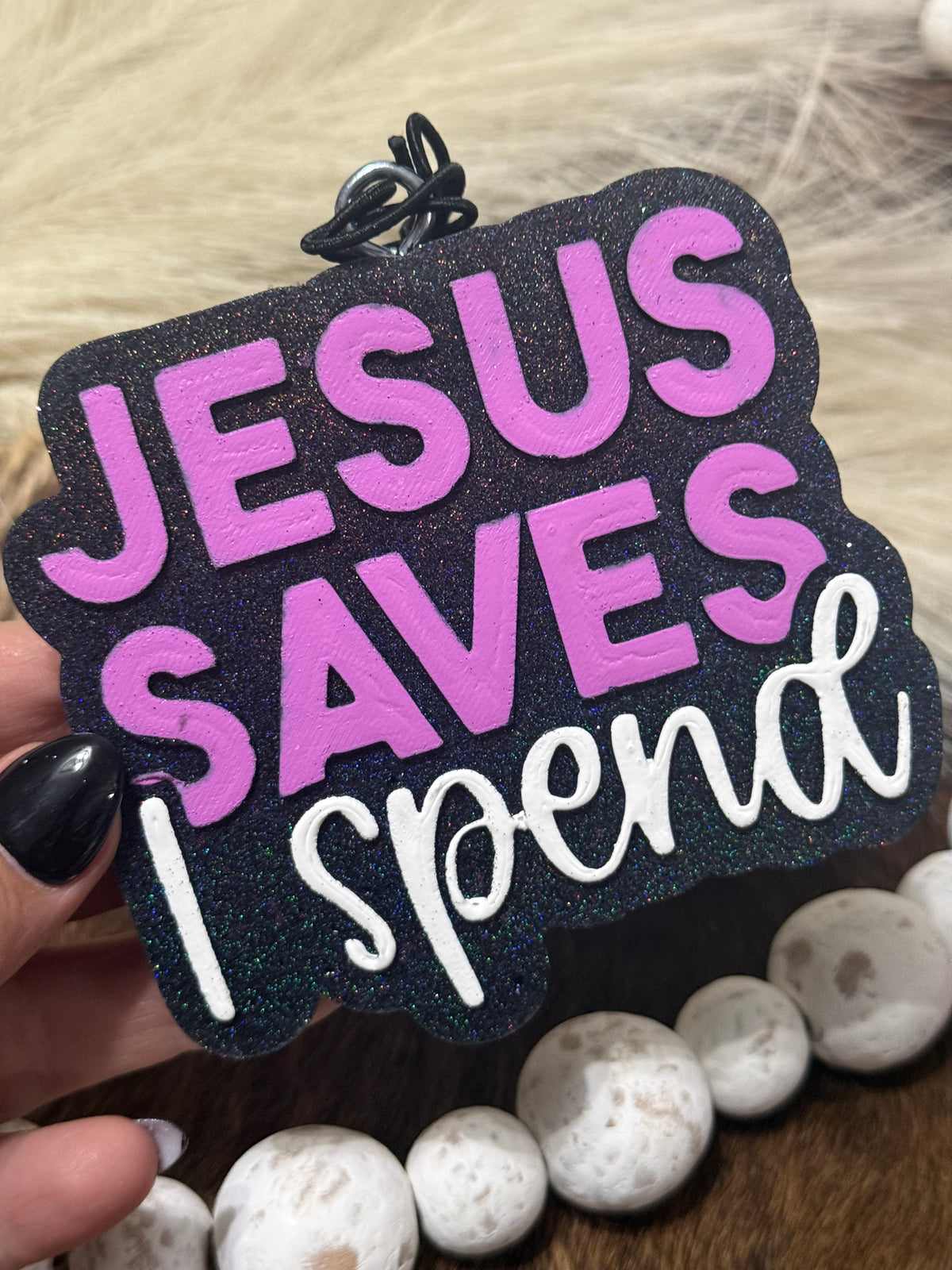 Jesus Saves I Spend Lavender