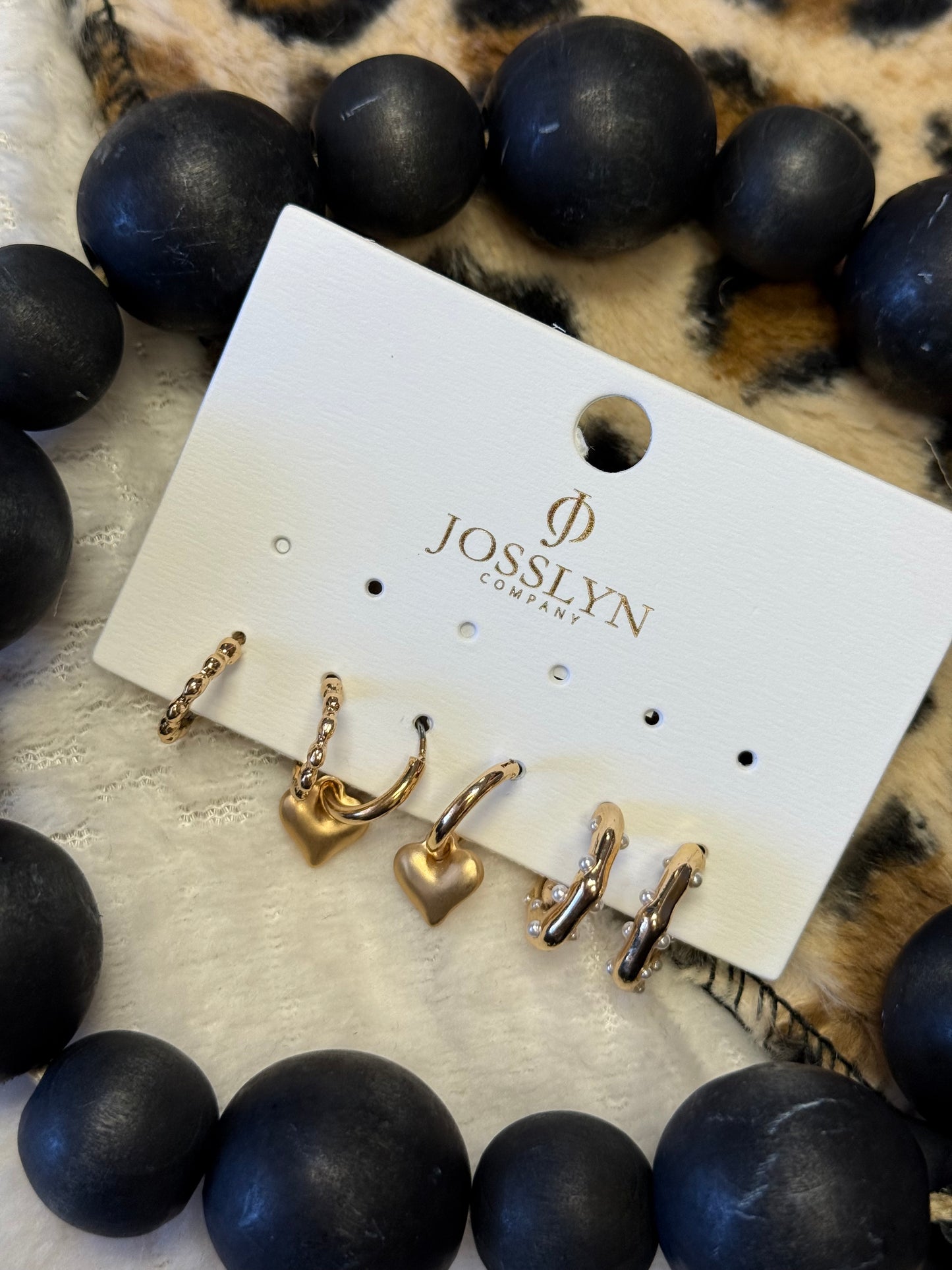 Golden Heart Set Earrings