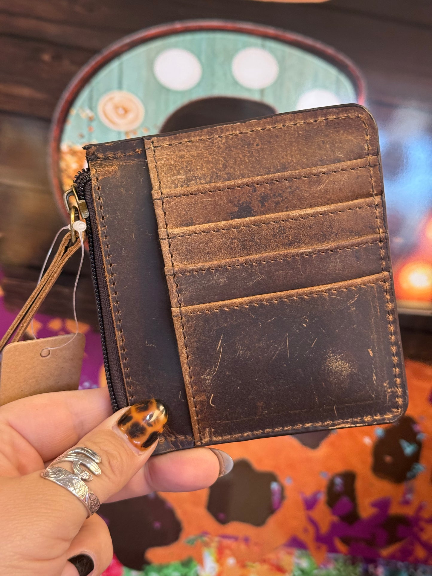Turquoise Concho Card Keeper