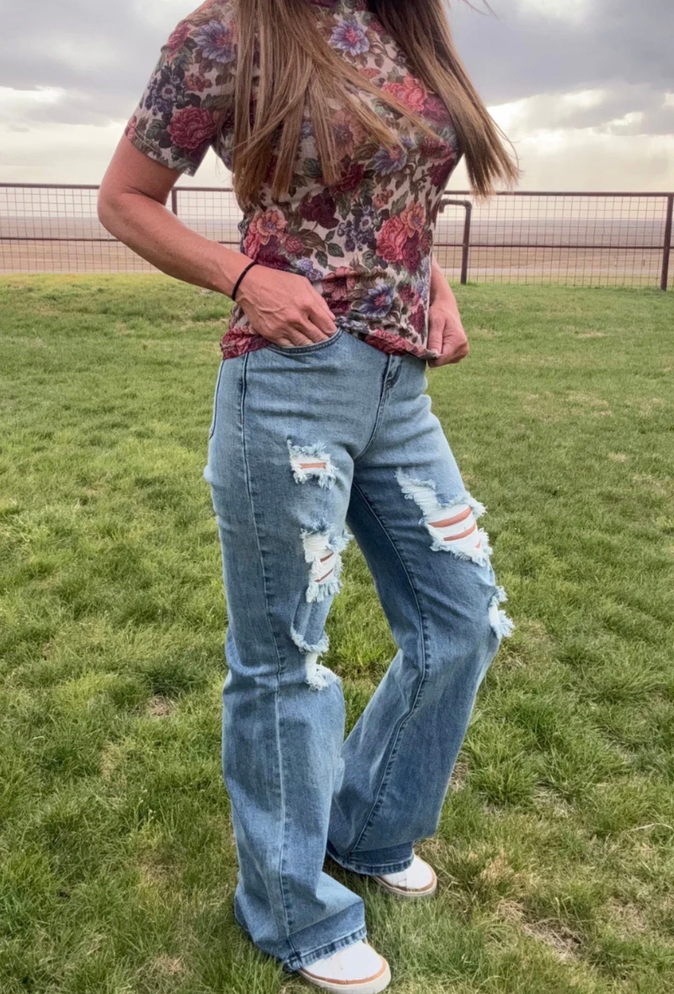 On the Run Distressed Jeans