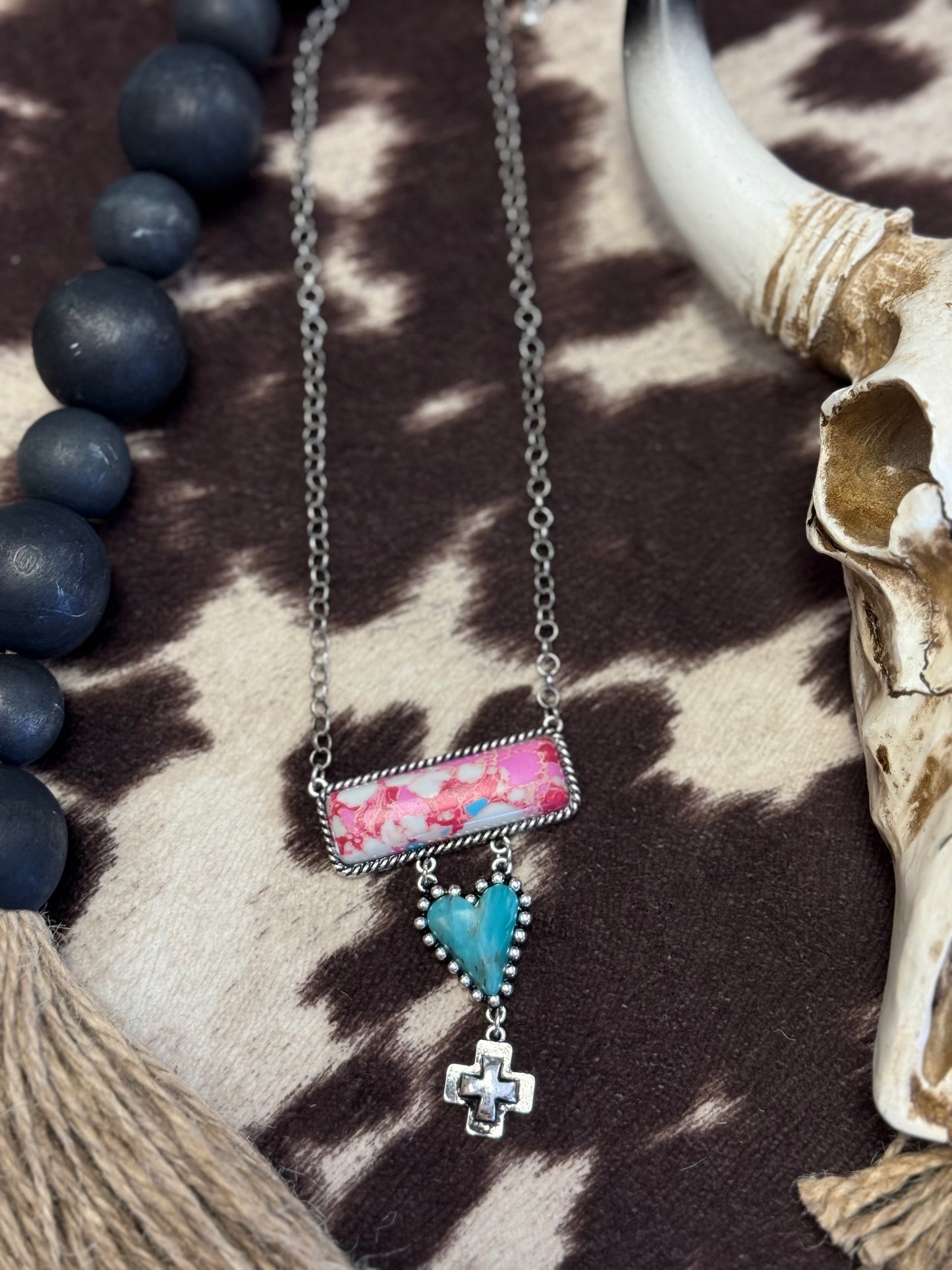 Cotton Candy Faith Necklace