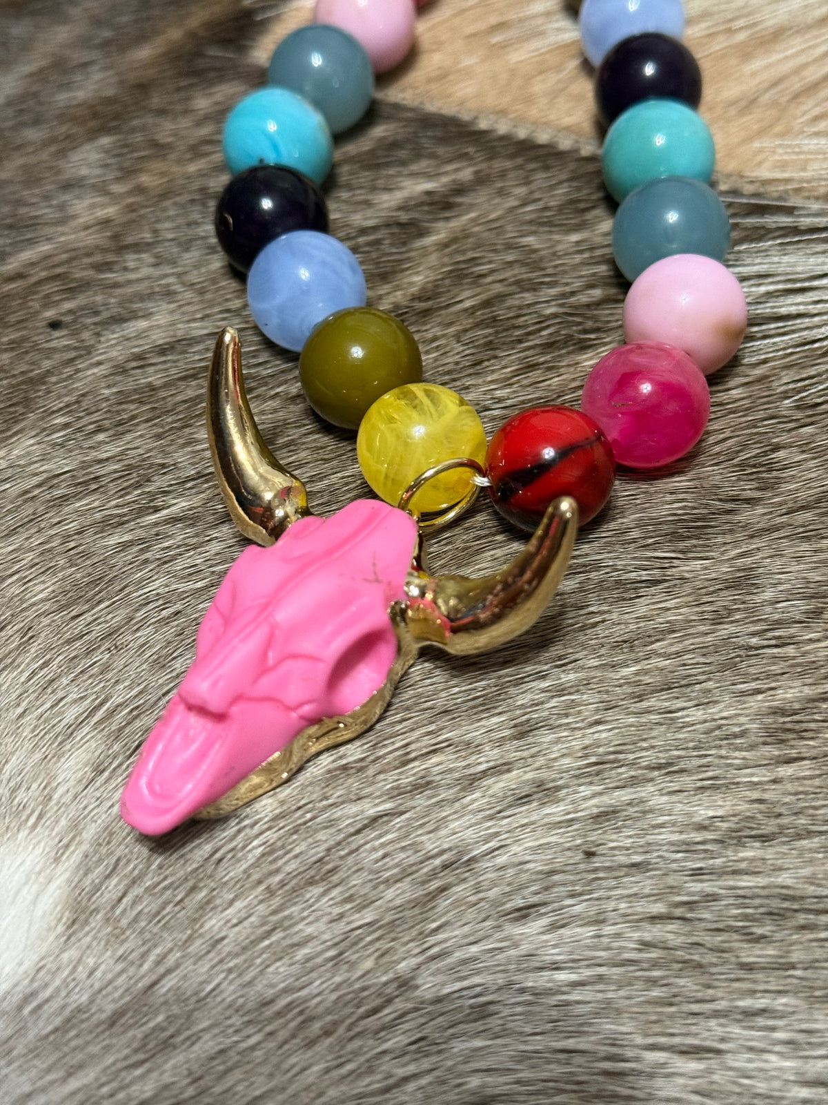 Confetti Skull Necklace
