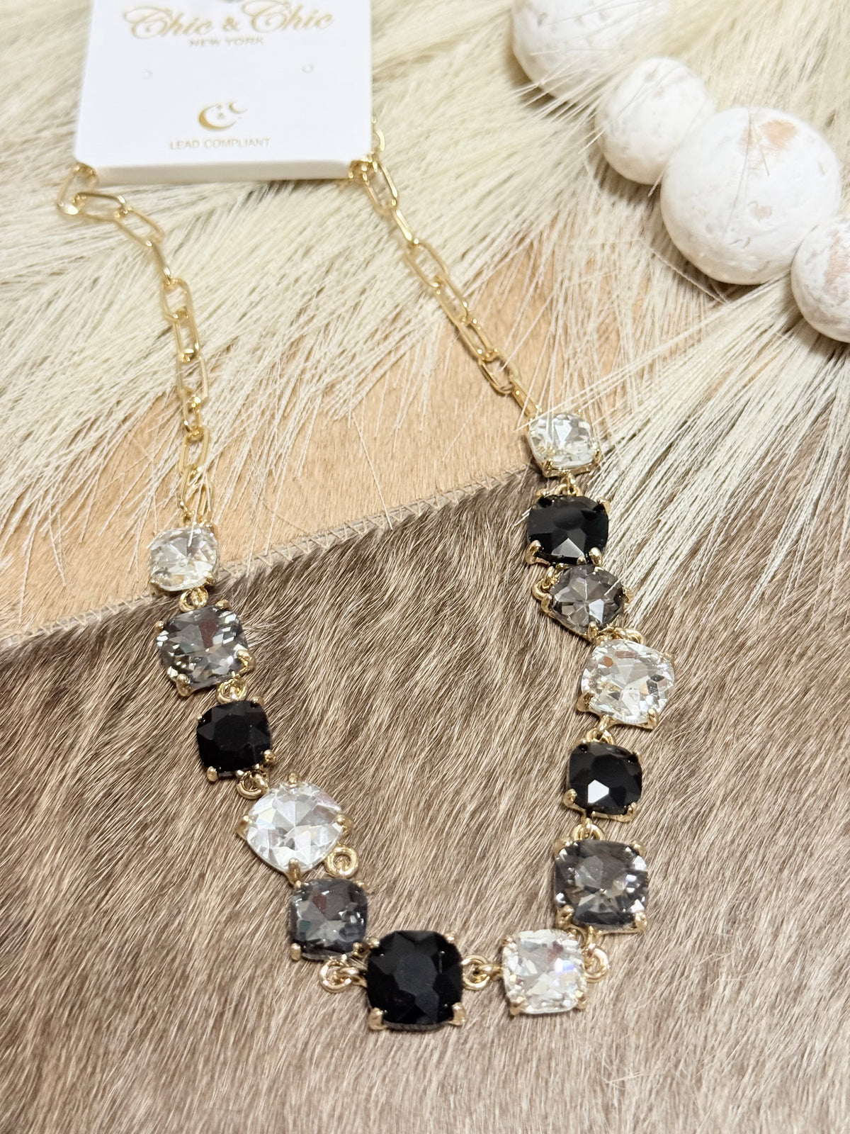 Black Tie Sparkle Necklace