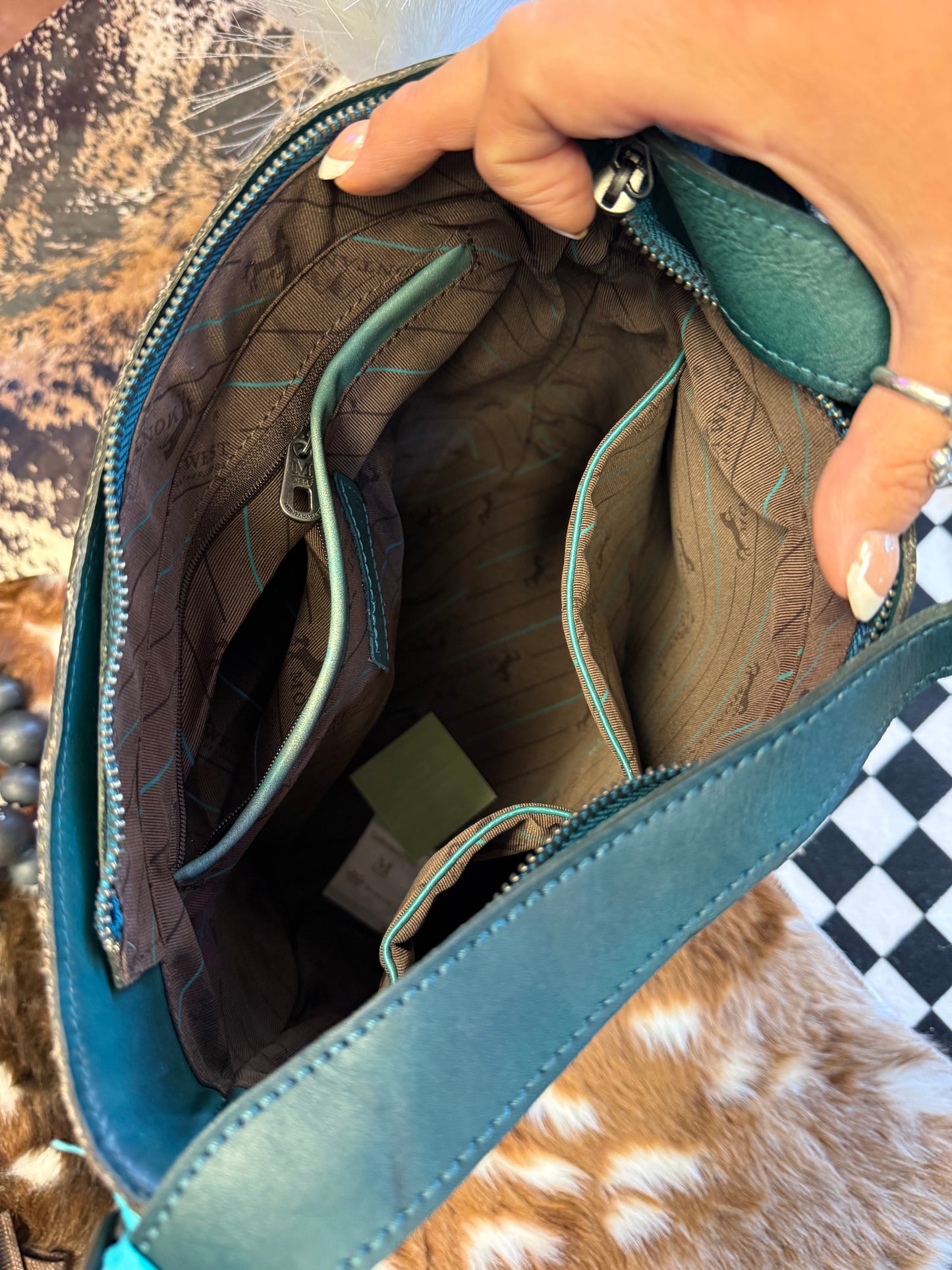 Teal Mesa Shoulder Bag