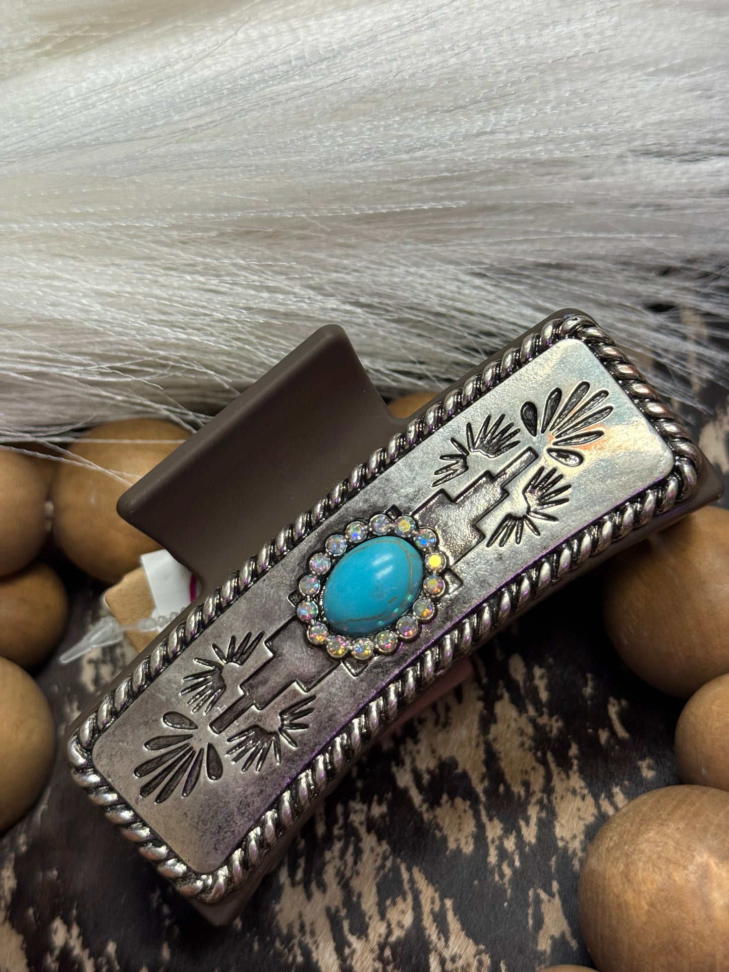 Sparkle & Turquoise Claw Clip