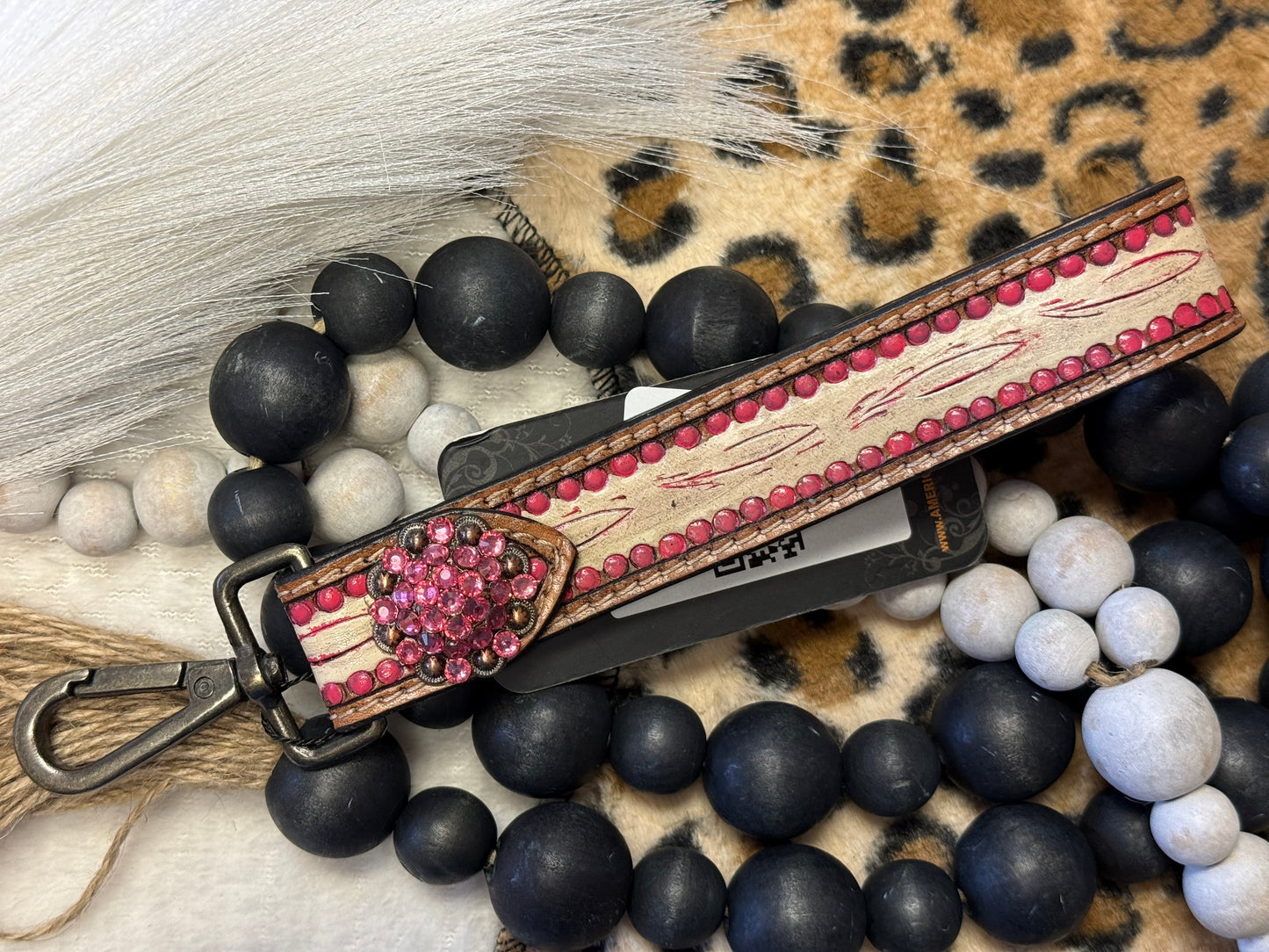 Pink Prairie Sparkle Wristlet