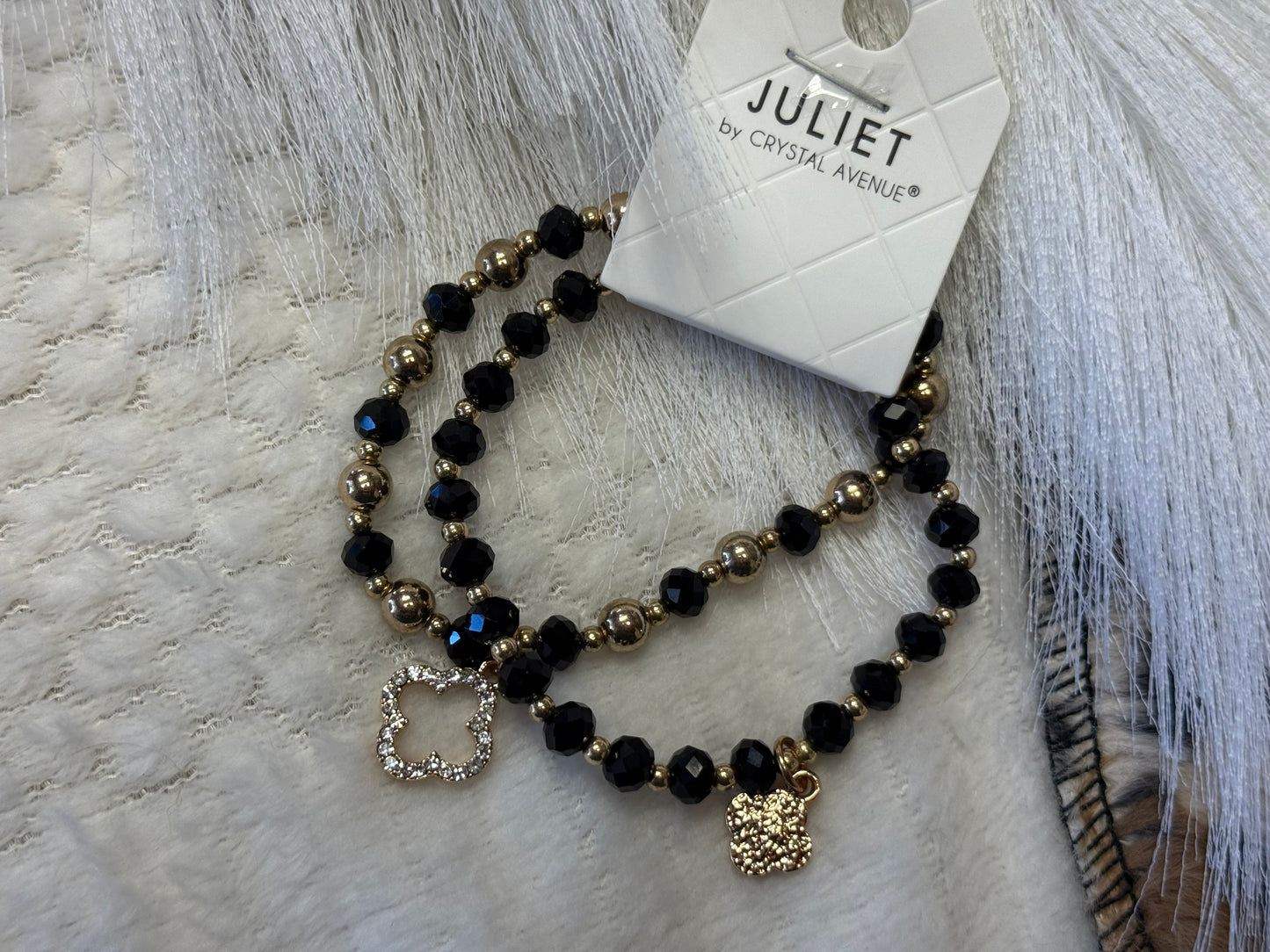 Golden Midnight Charm Bracelet Set