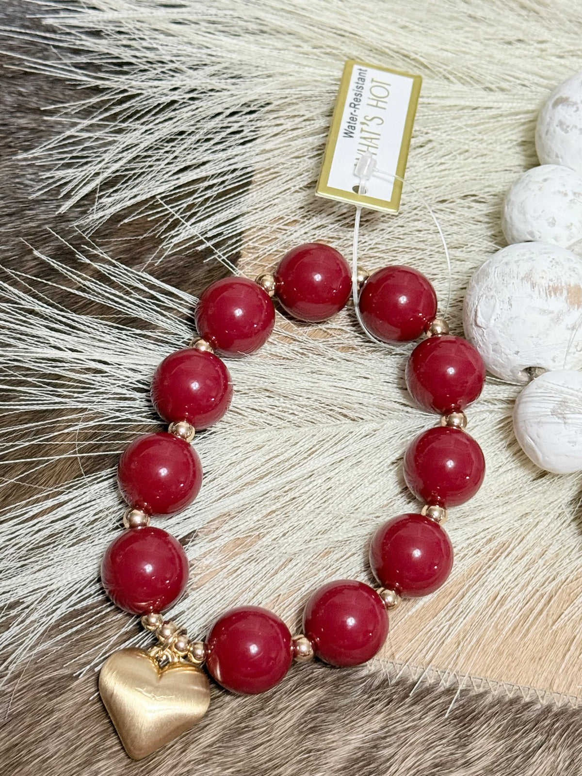 Maroon My Heart Bracelet