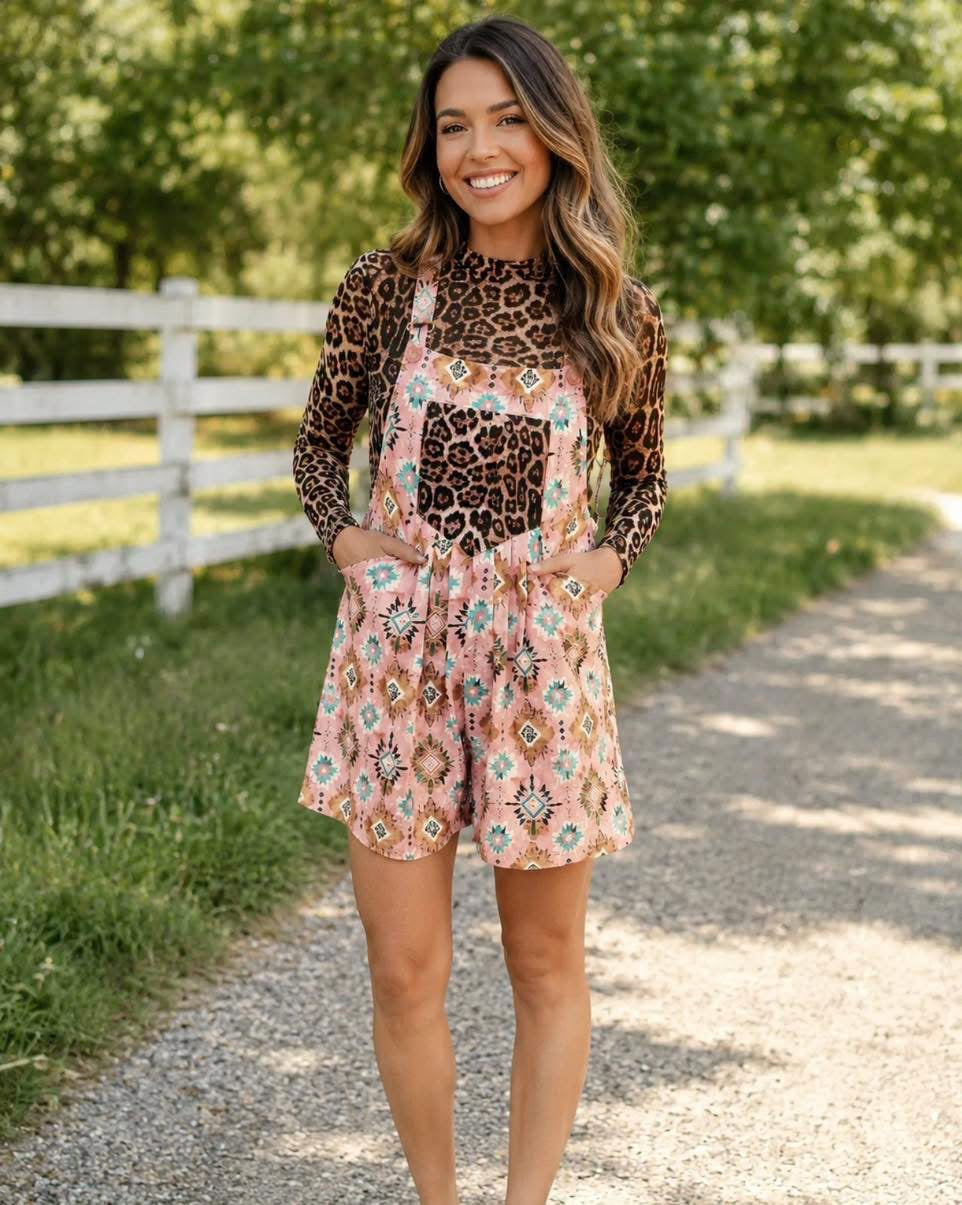 Pink Prairie Patch Romper