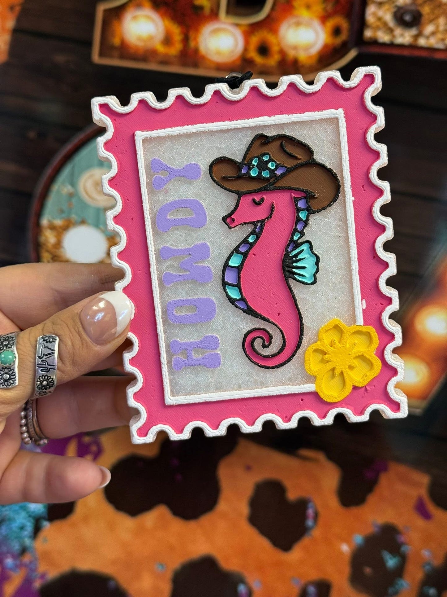 Pink Howdy Seahorse