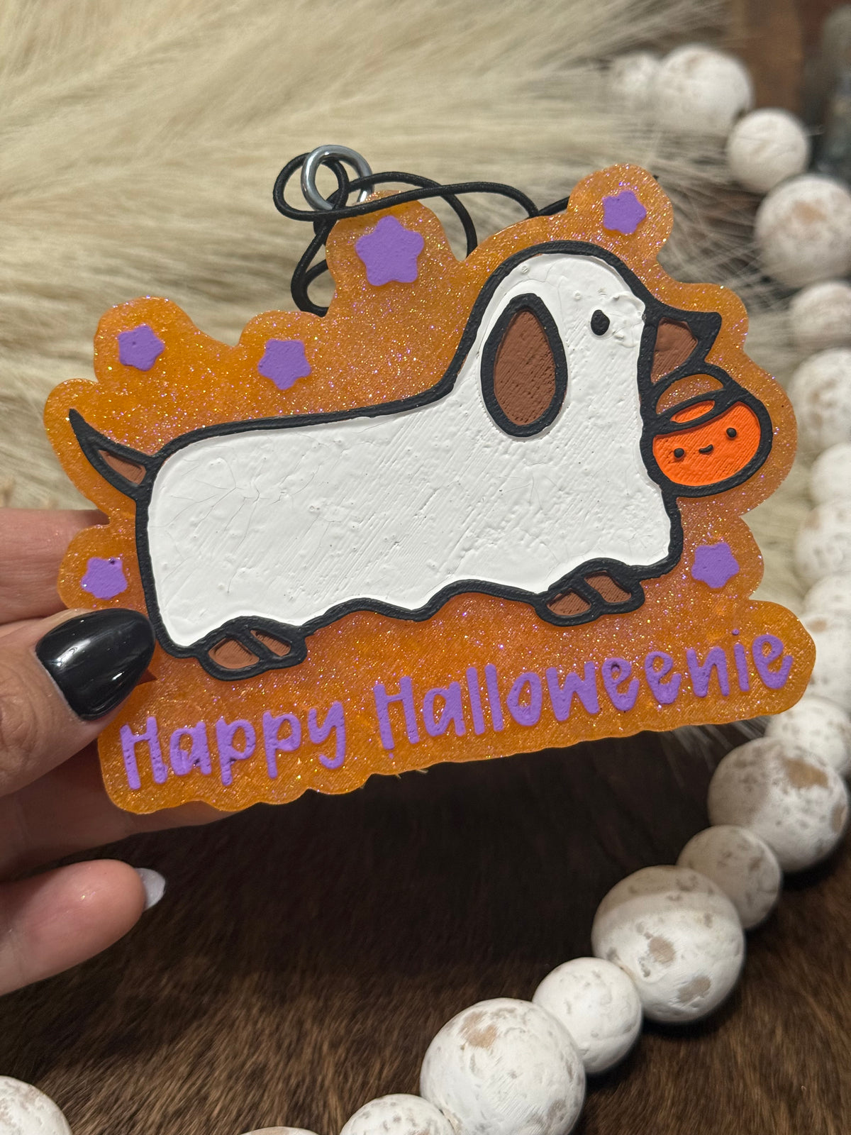 Orange Halloweenie Freshie