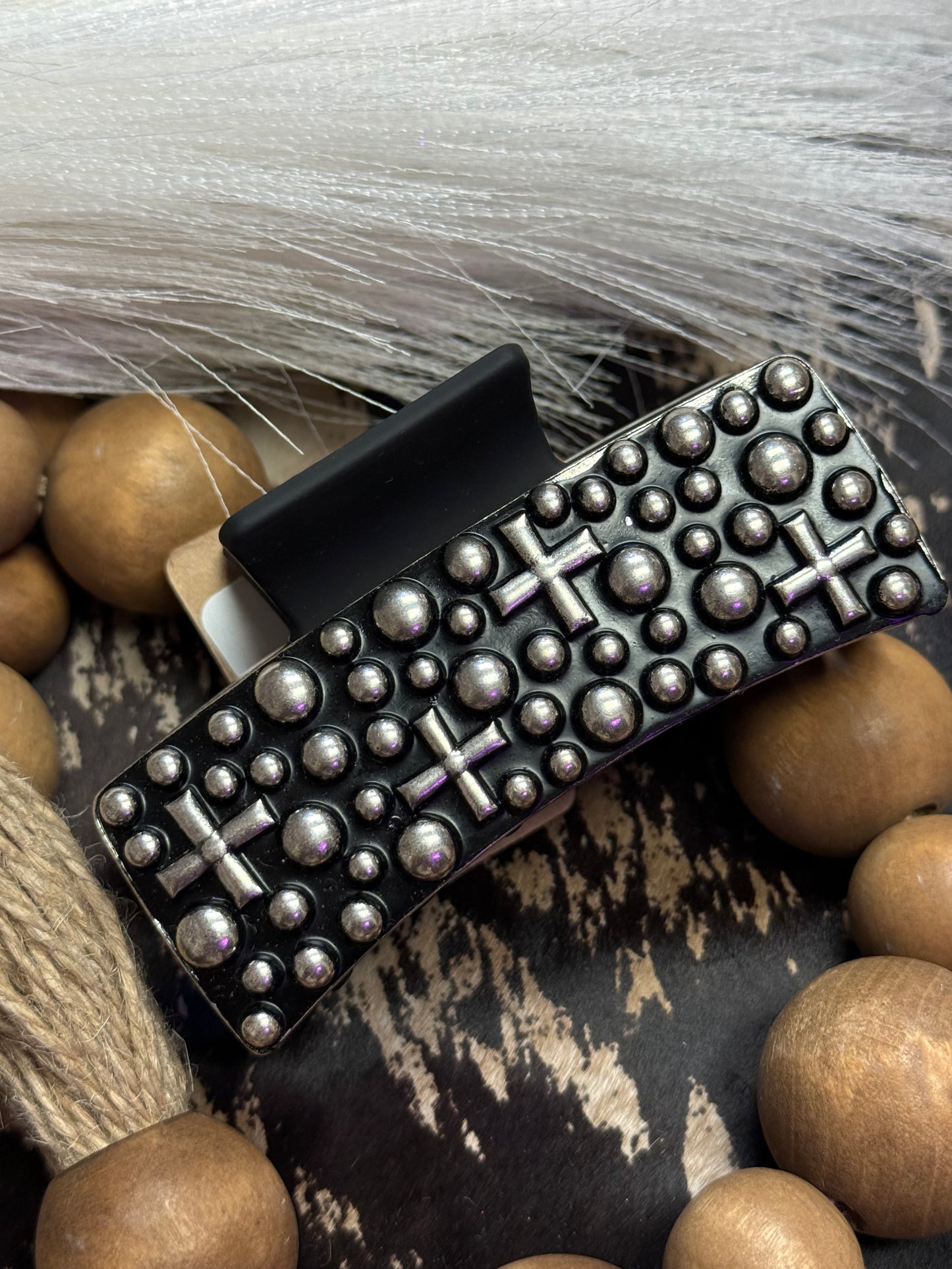Silver Bubble Claw Clip