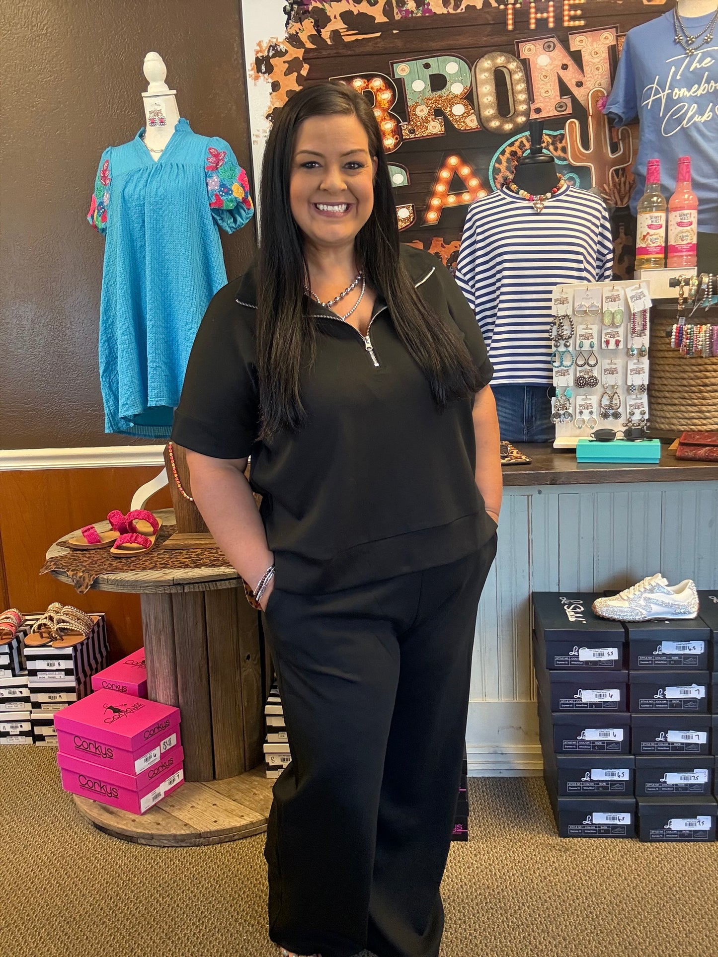 Black Half Zip Scuba Set