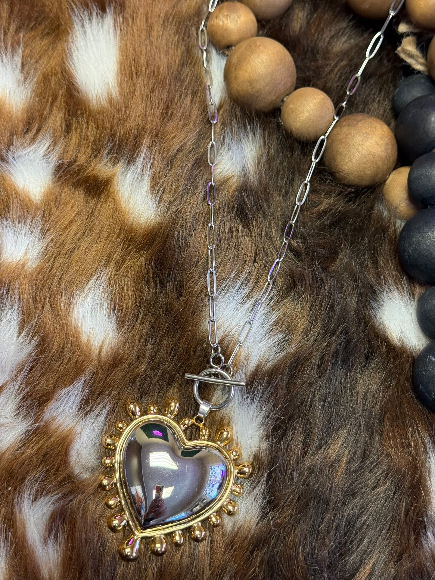 Golden Heart Charm Necklace