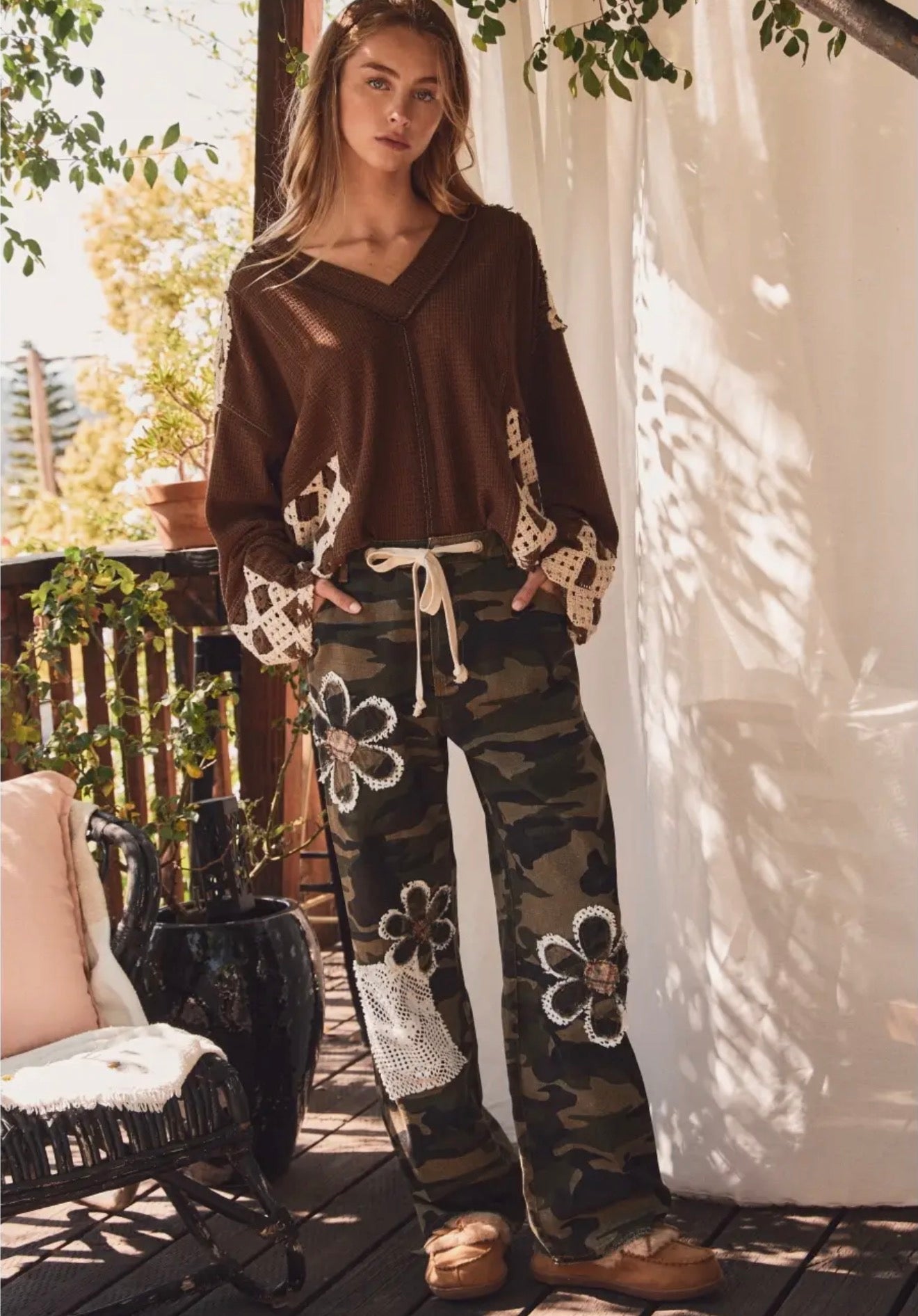 Camo Cottage Patch Pants