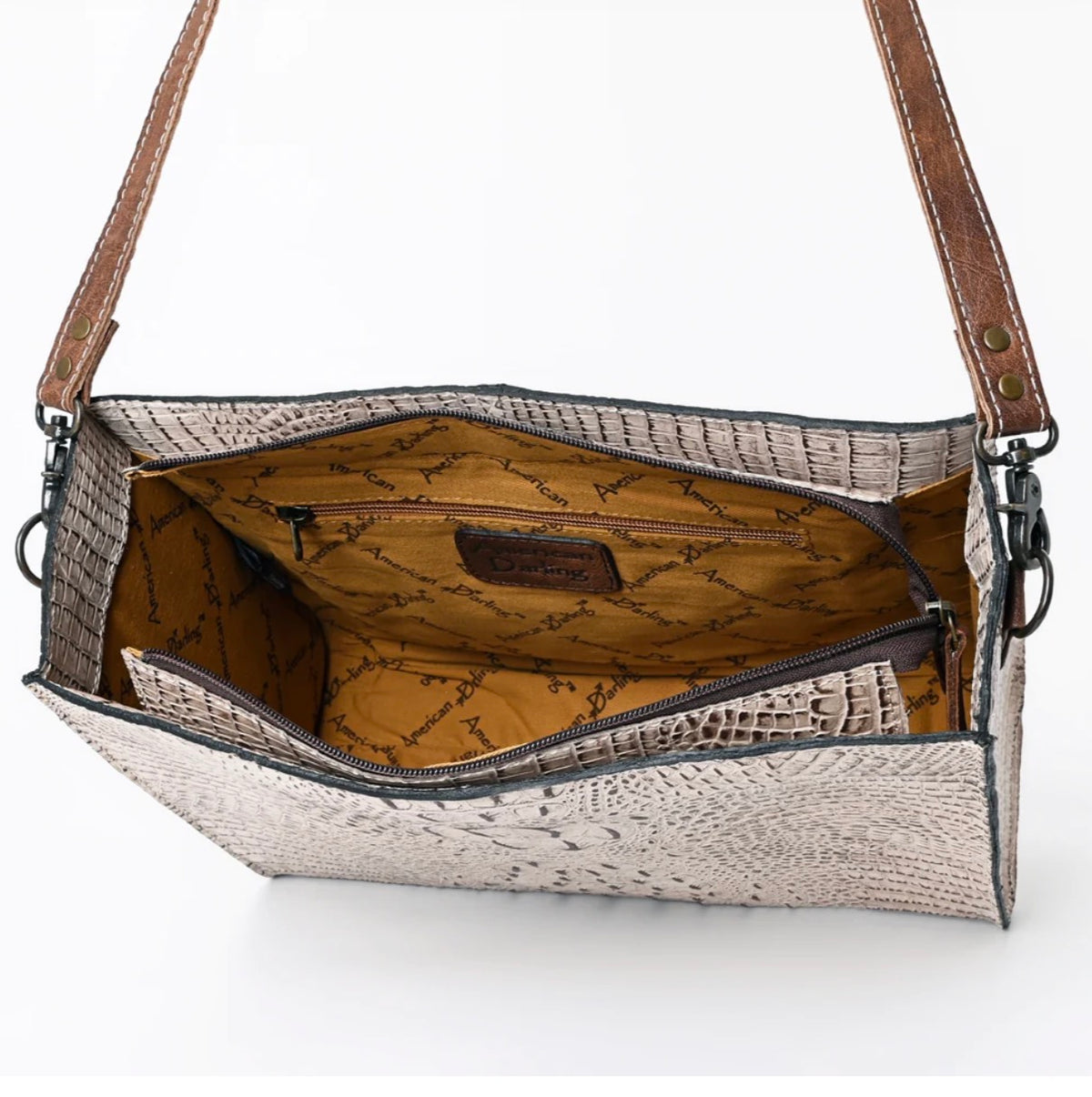 Ivory Gator Crossbody