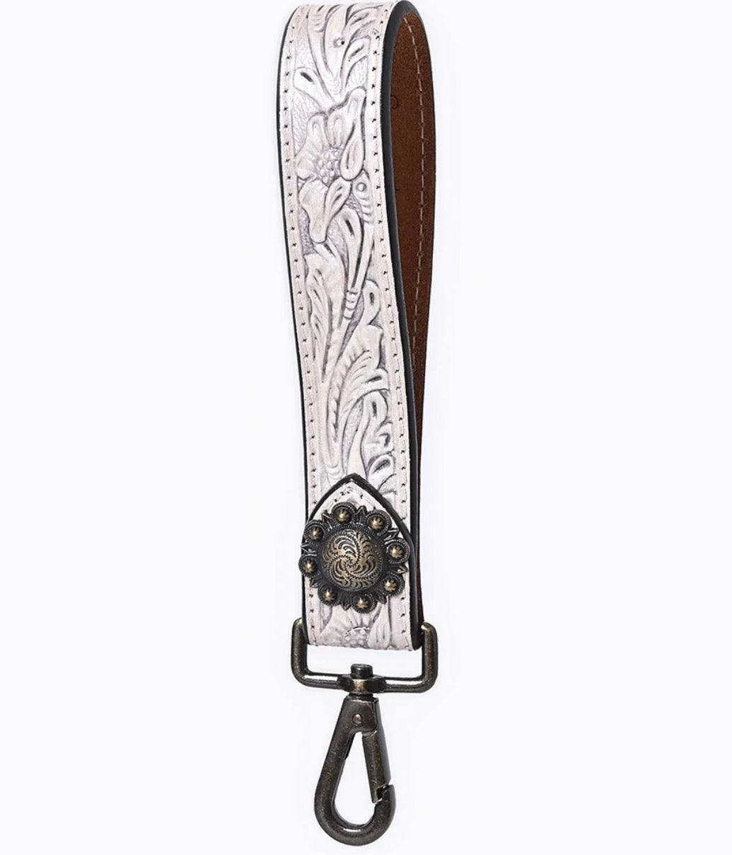 Silver Bloom Wristlet