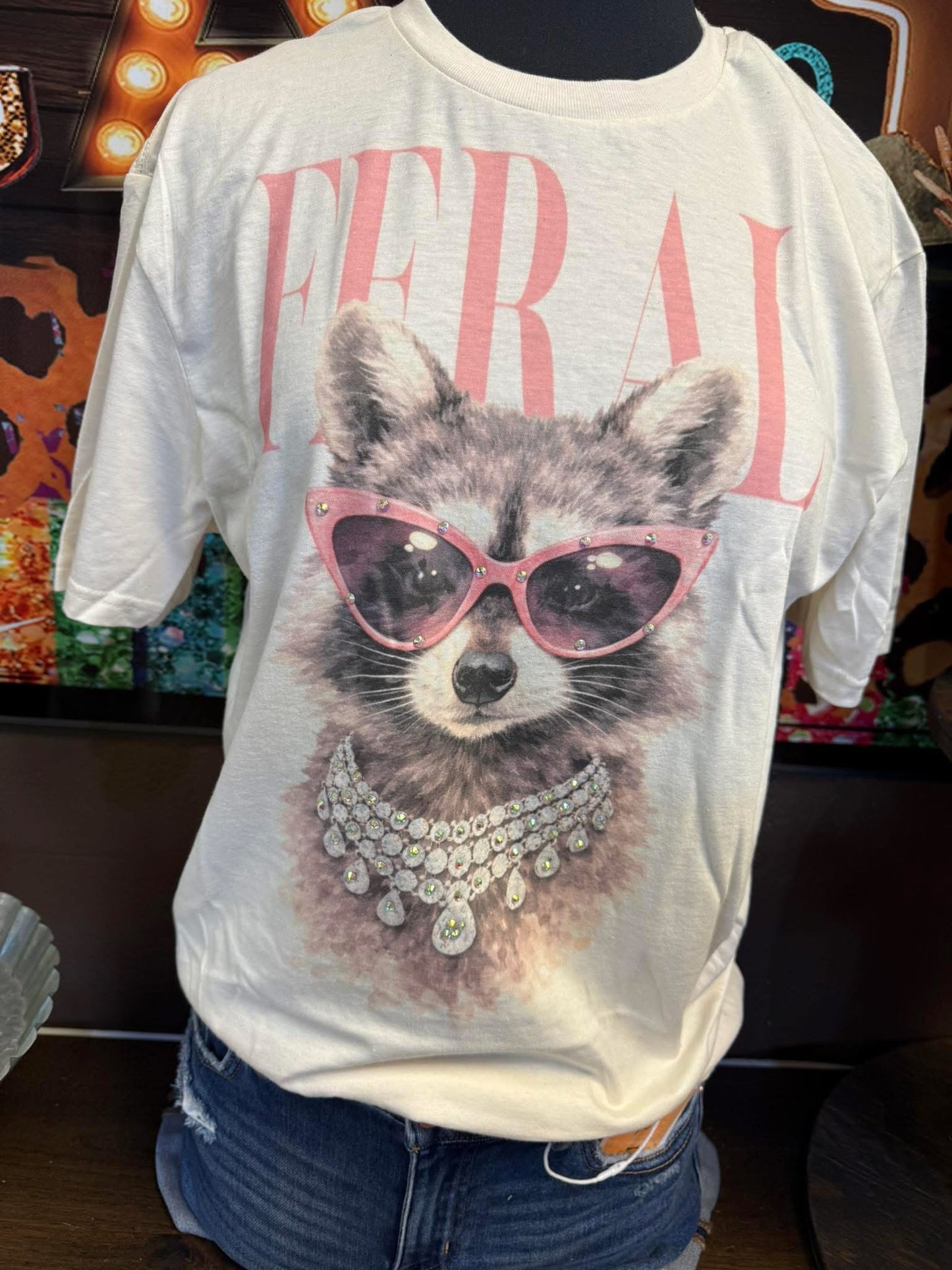 Feral & Fabulous Rhinestone Tee
