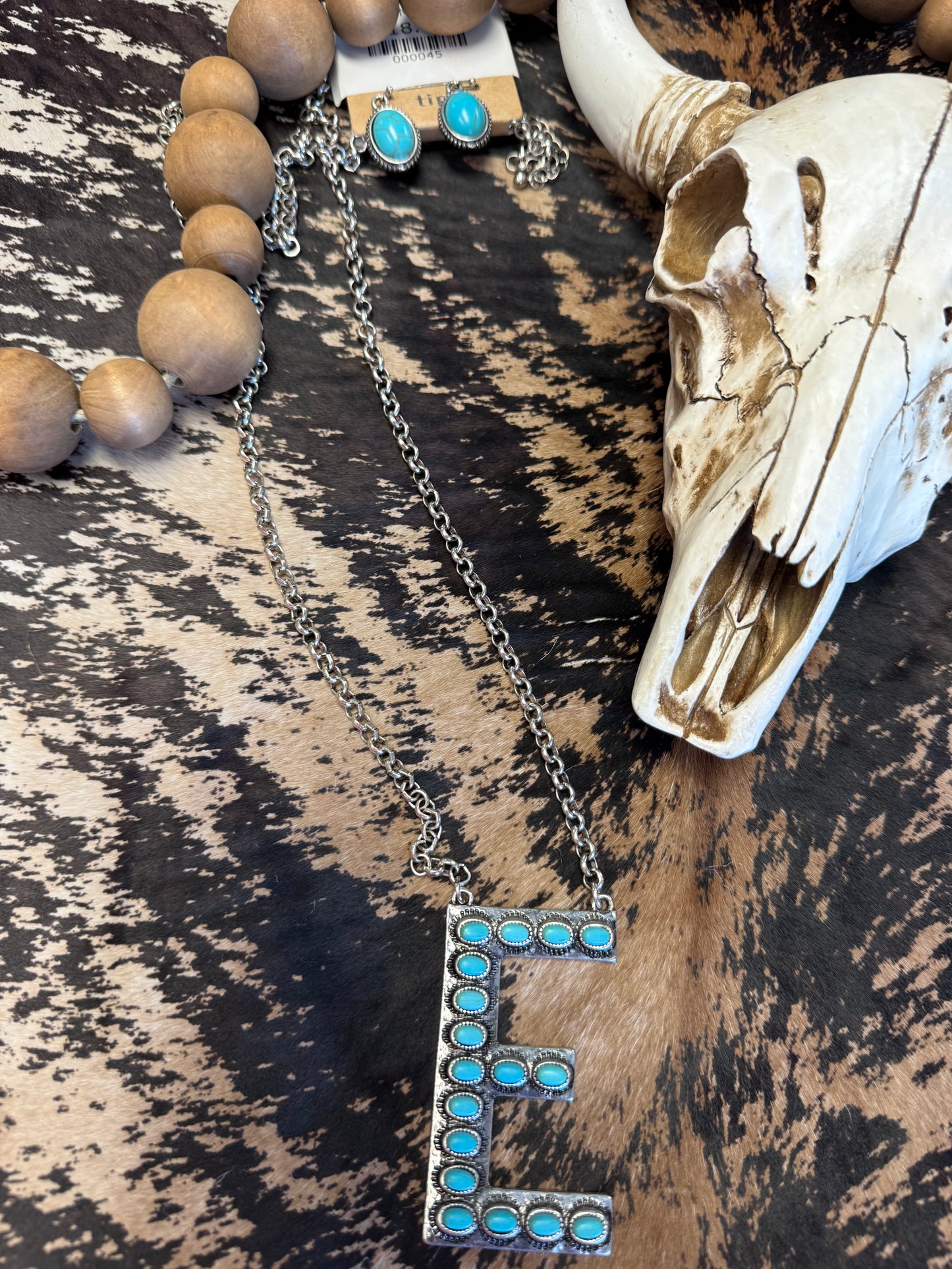 Initial E Jewelry Set