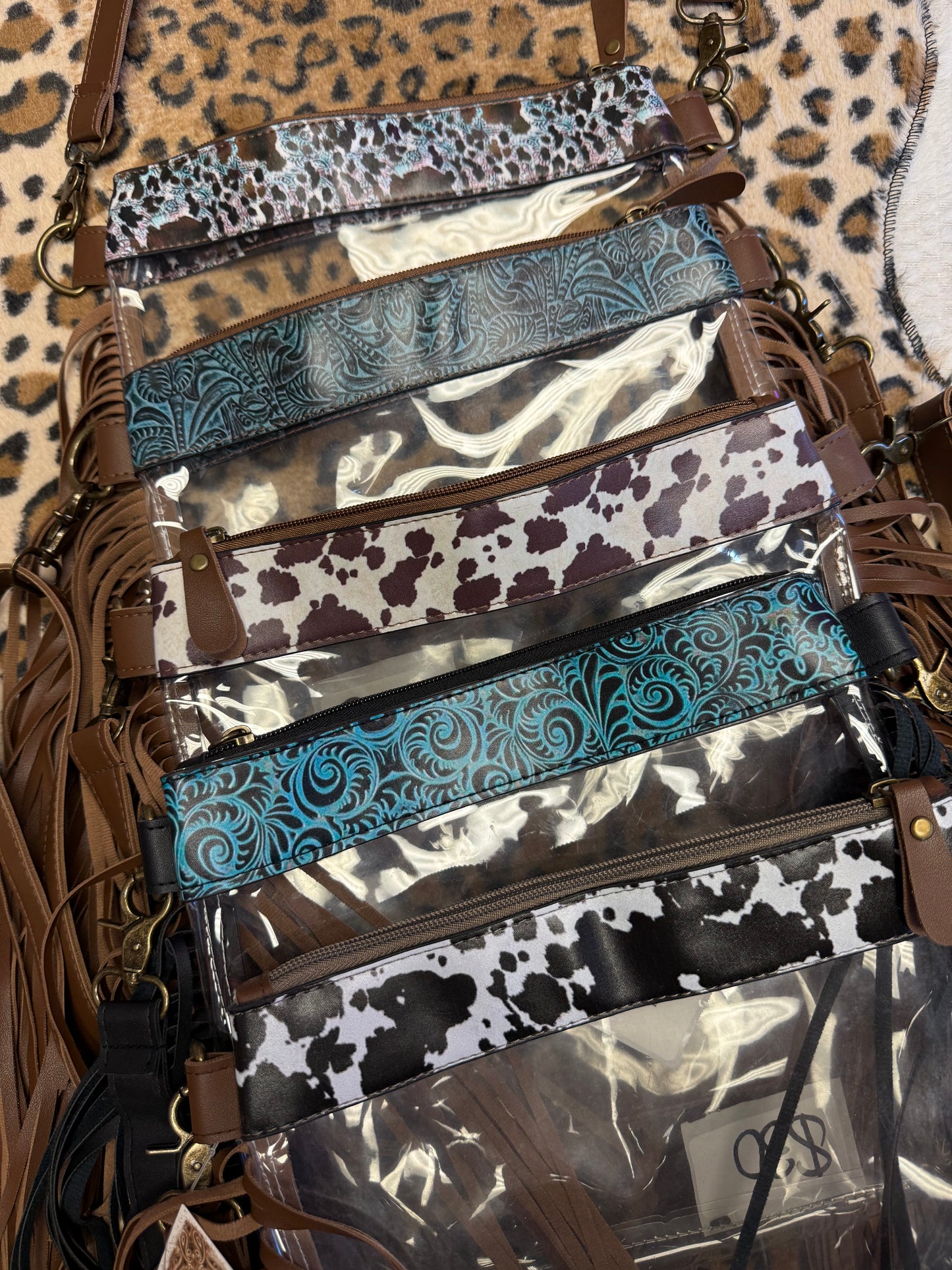 Cowgirl Clear Fringe Stadium Bag