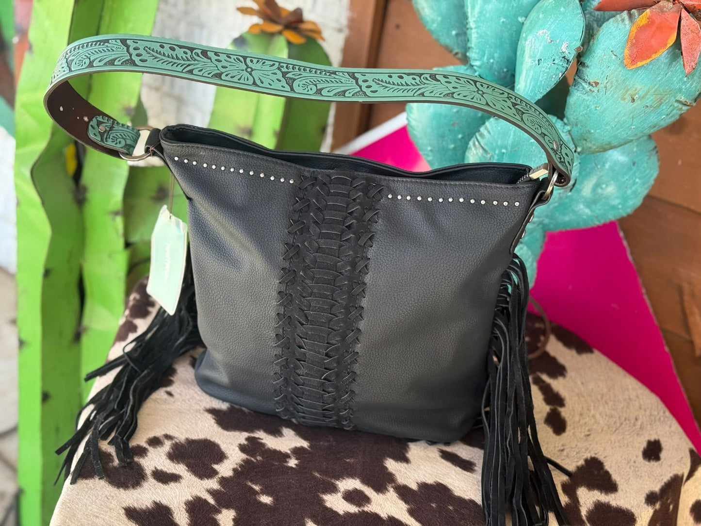 Turquoise Trails Fringe Bag