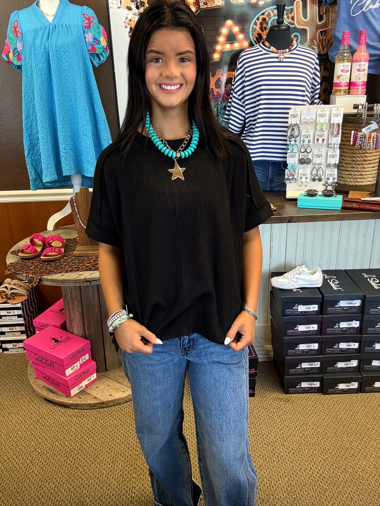 On the Edge Ribbed Top