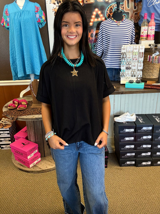 On the Edge Ribbed Top