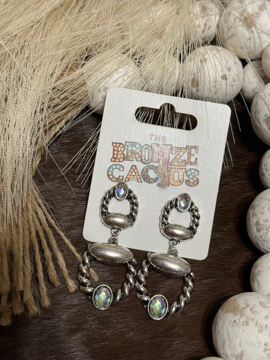 Starlit Stirrup Earrings