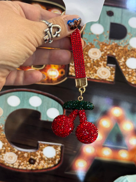 Cherry Sparkle Keychain