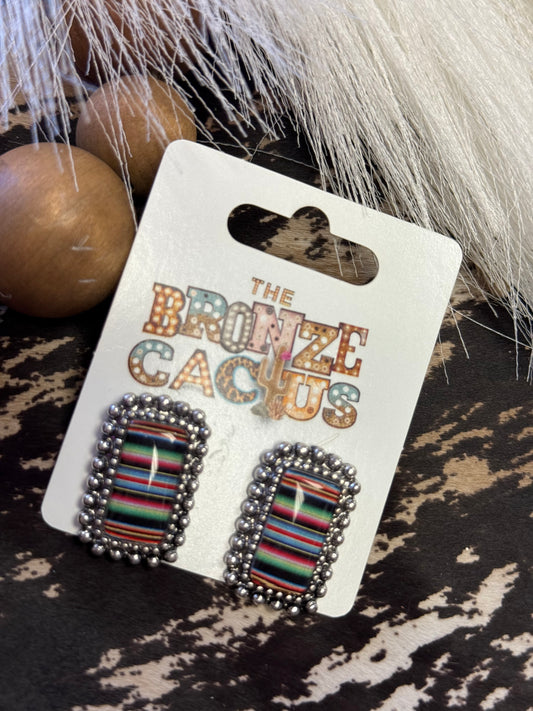 Serape Love Earrings