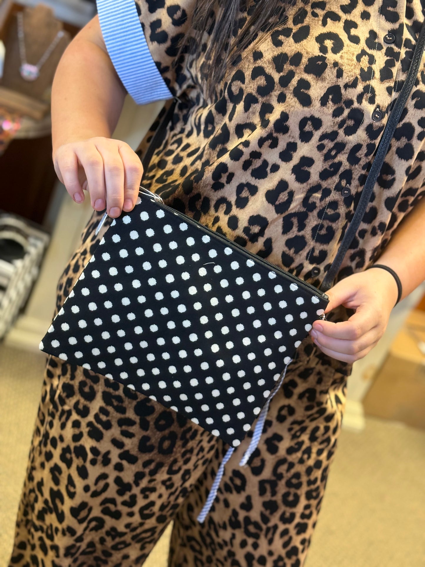 Midnight Dot Crossbody