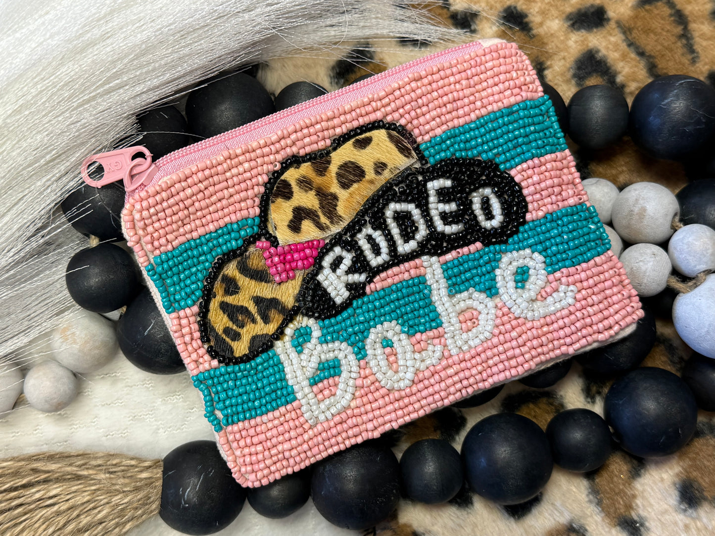 Rodeo Babe Beaded Coin Pouch