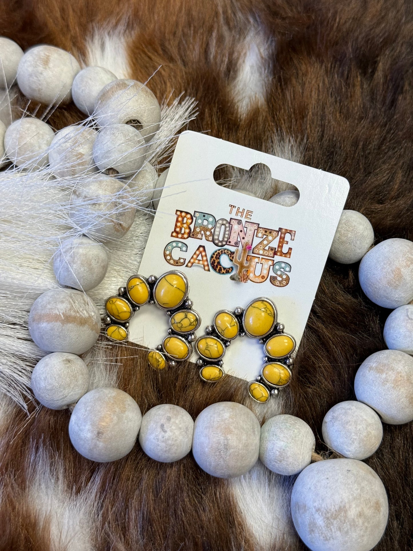 Yellow Squash Blossom Earrings