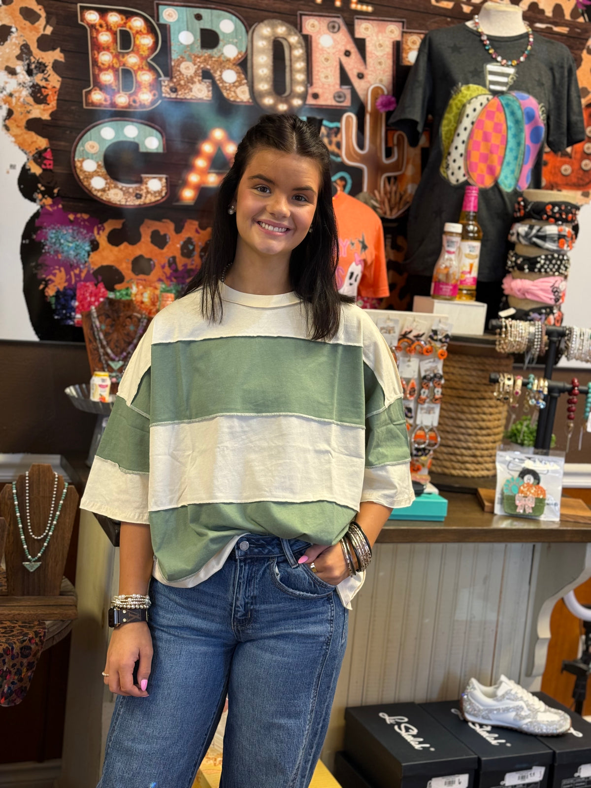 Sage & Cream Easygoing Top