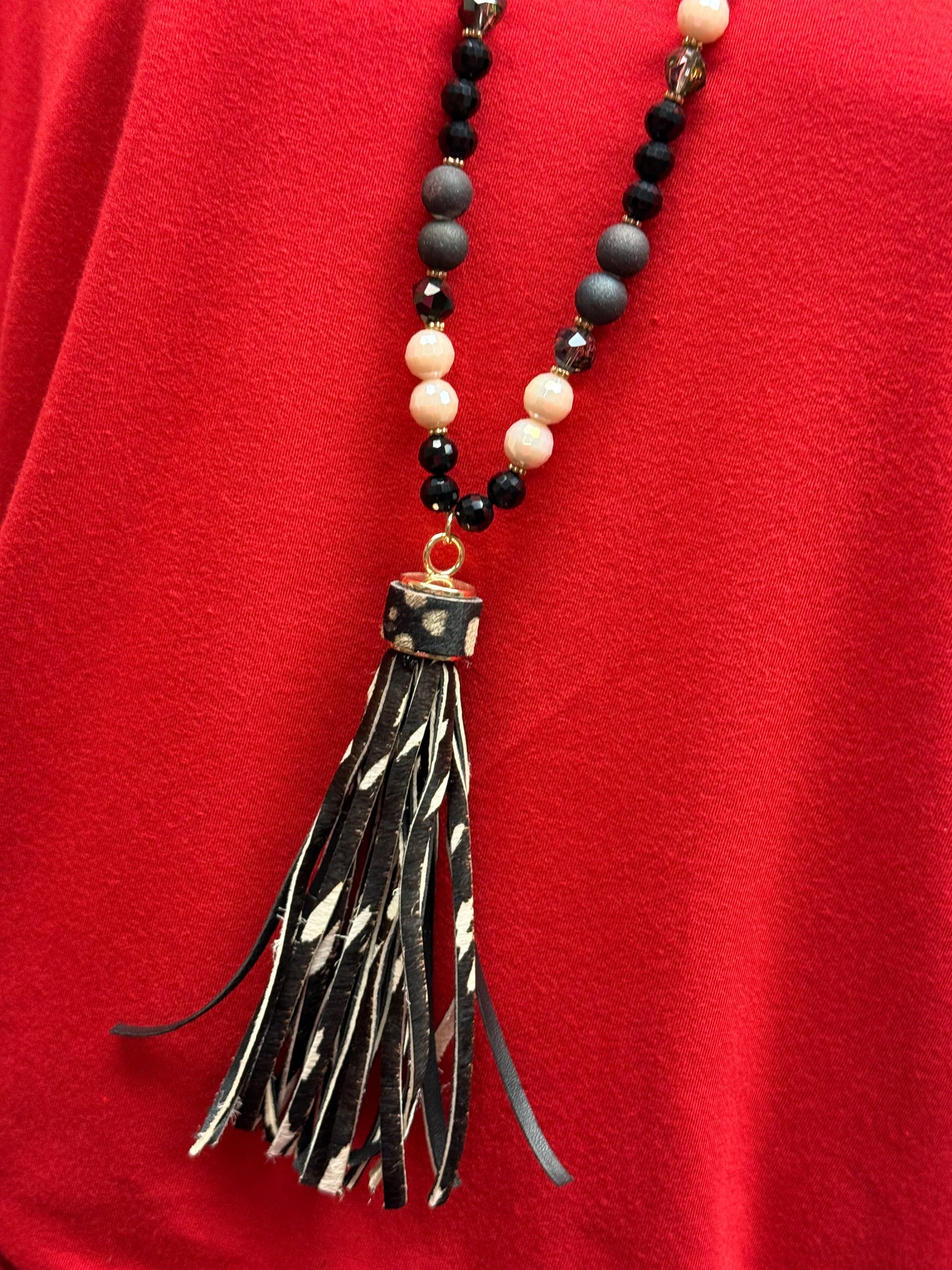 Midnight Safari Tassel Necklace