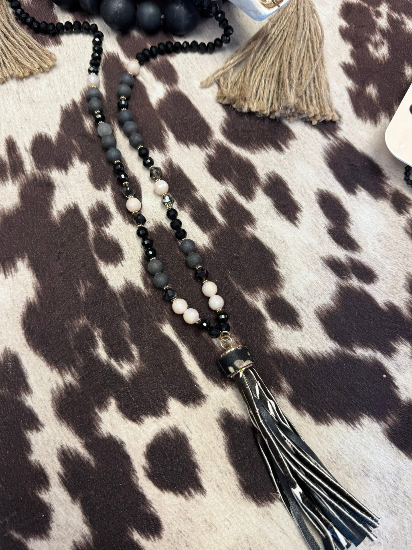 Midnight Safari Tassel Necklace