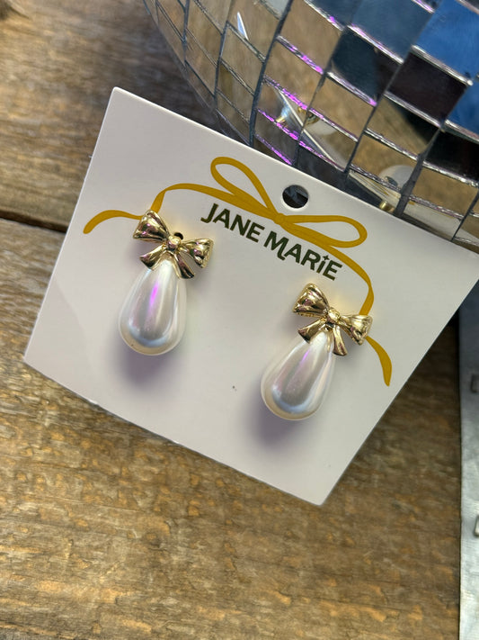 Pearl Bow Bliss Earrings