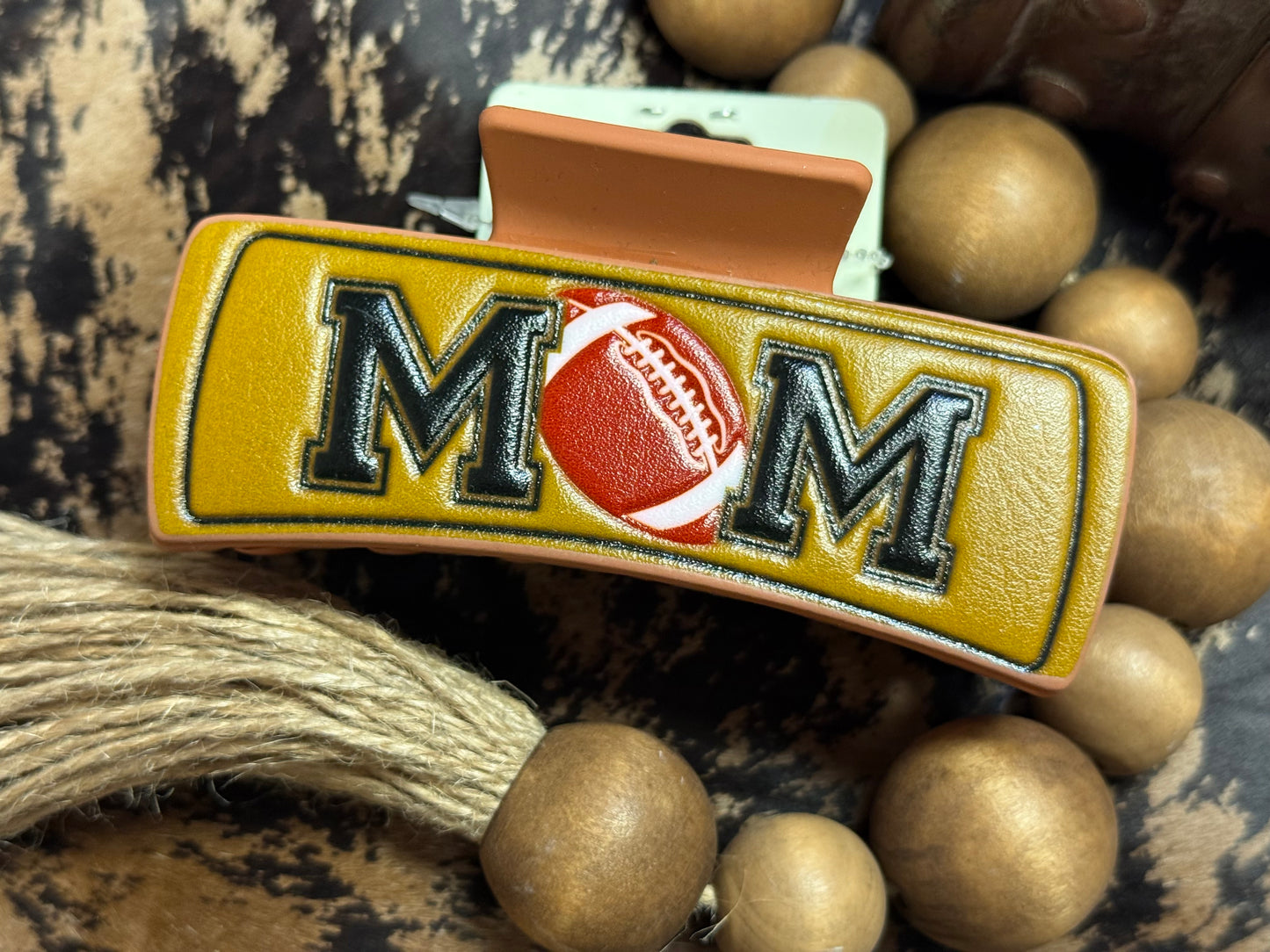 Mom Football Claw Clip