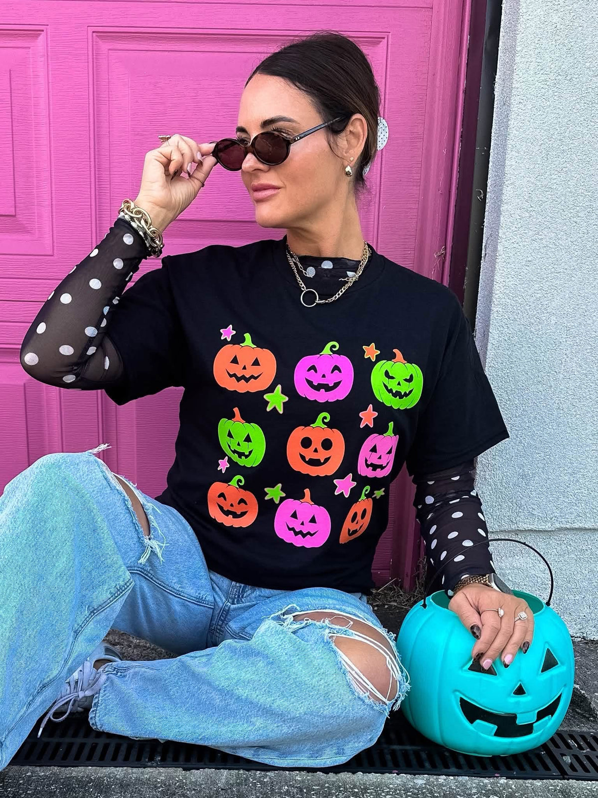 Neon Pumpkin Party Tee