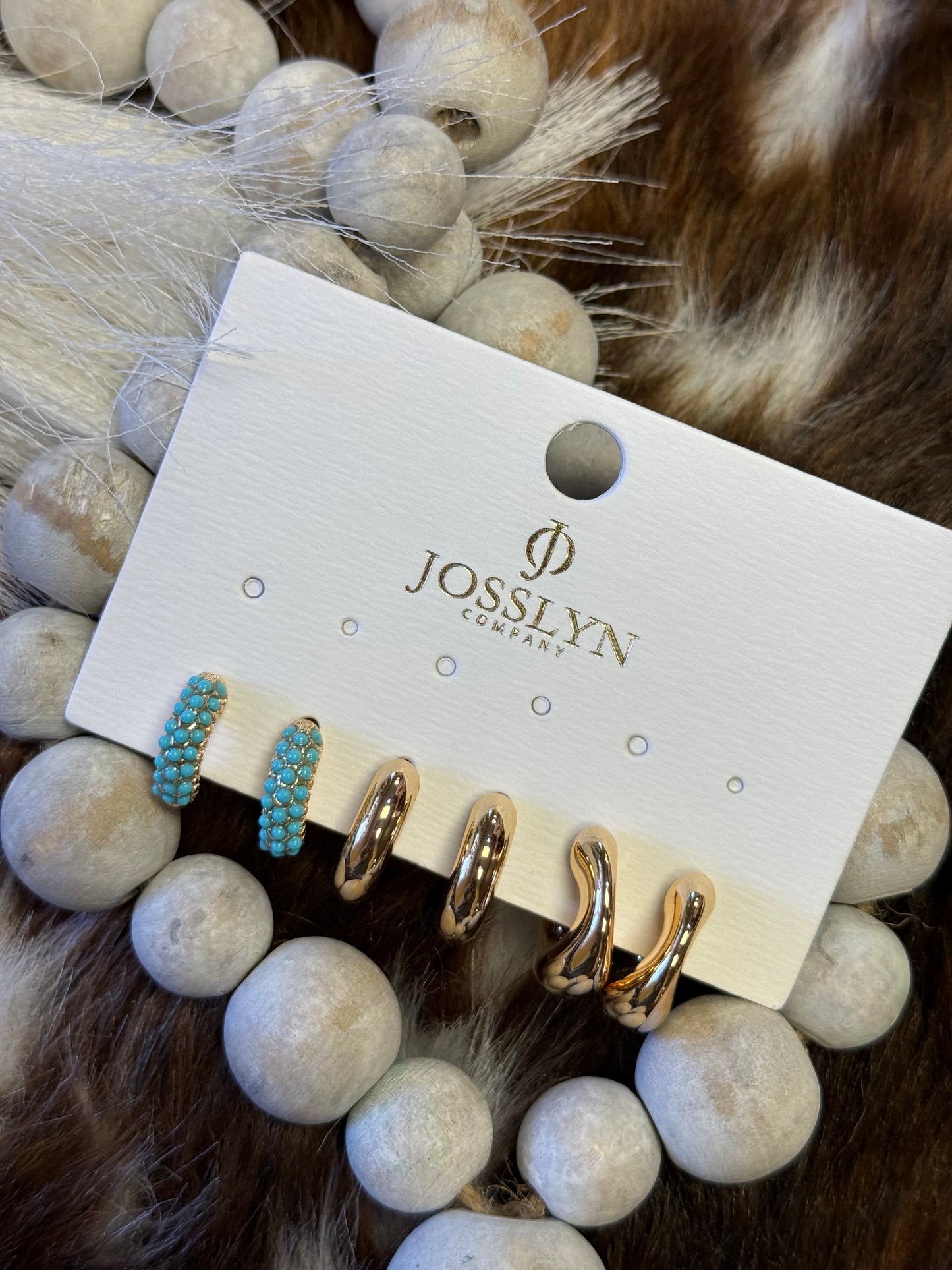 Turquoise Golden Years Hoops