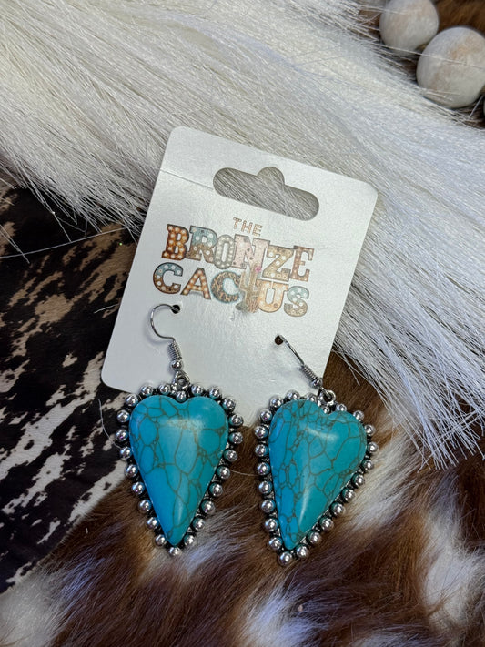 Studded Heart Earrings