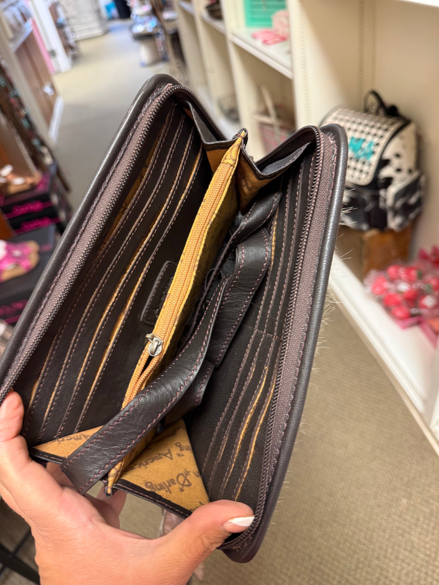 Sunflower Trail Hair-On Wallet Crossbody