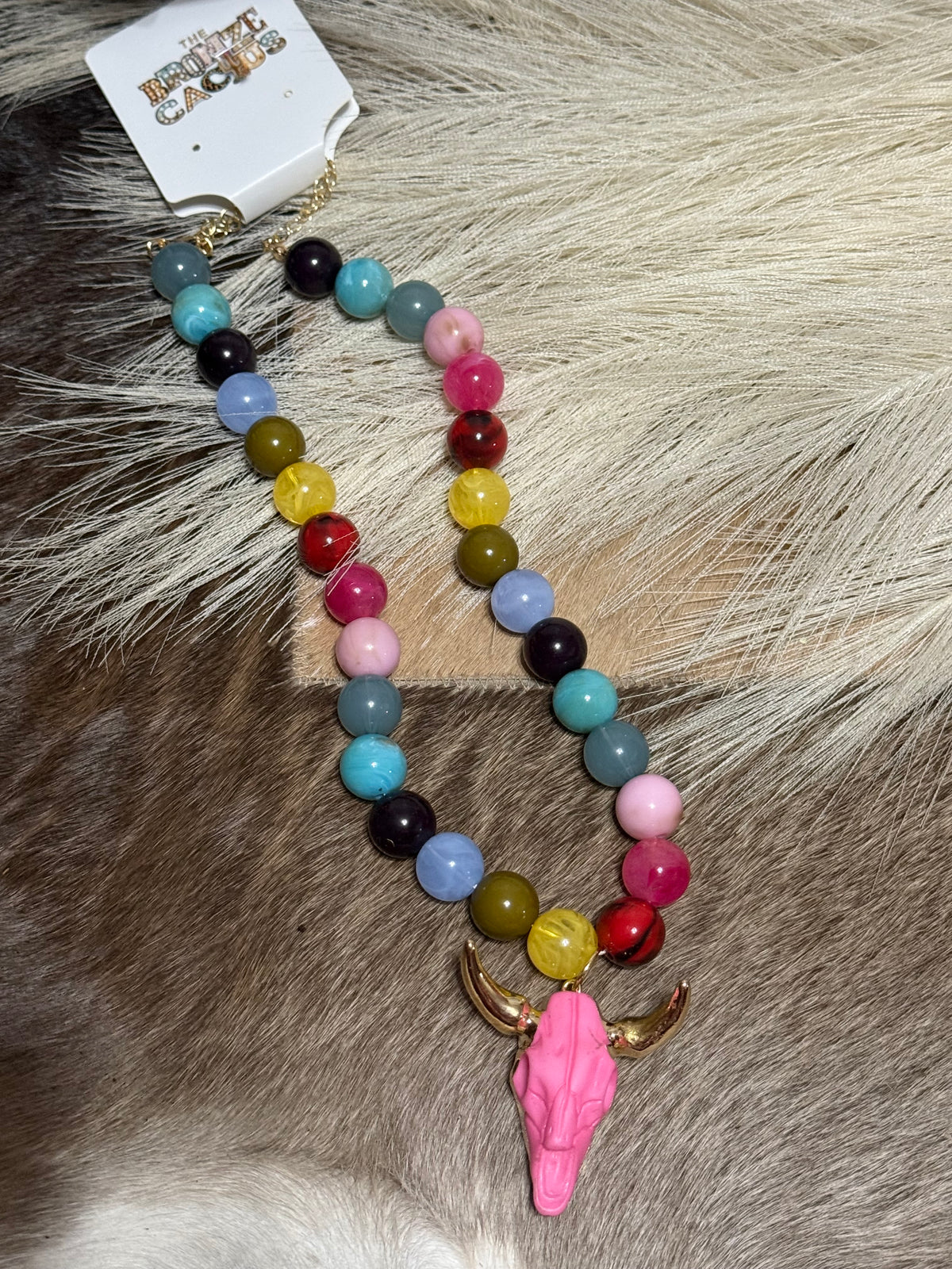 Confetti Skull Necklace