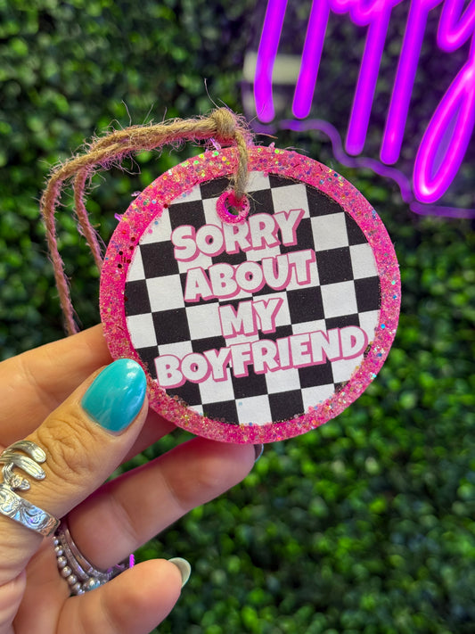 Checkered Pink Boyfriend Freshie