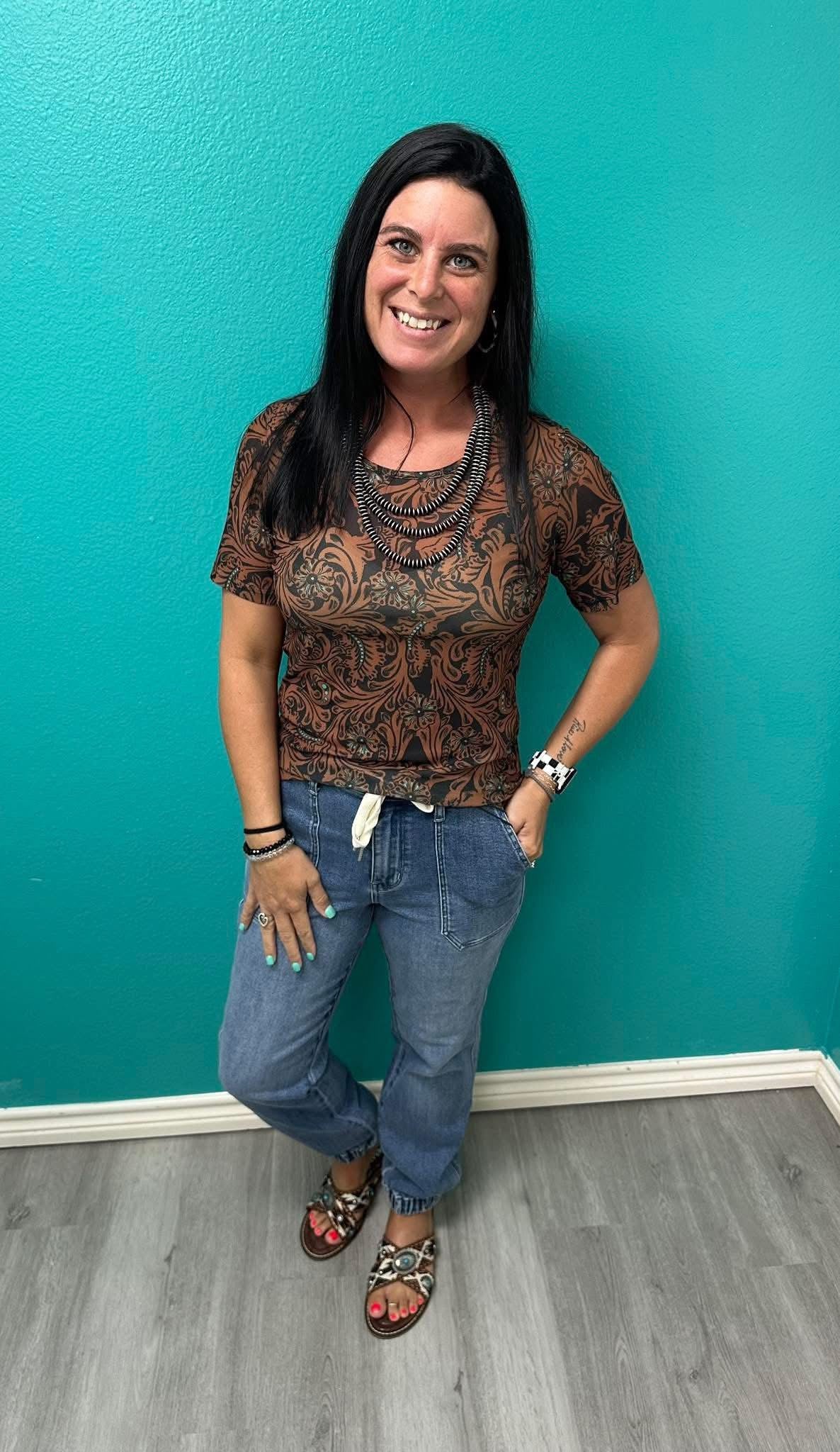 Rustic Lace Mesh Top