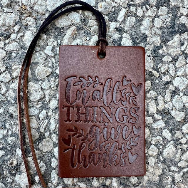 Rectangle Give Thanks Air Flair: Brown / Leather